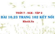 Bài 10.23 trang 102 Toán 7 Kết nối tri thức Tập 2